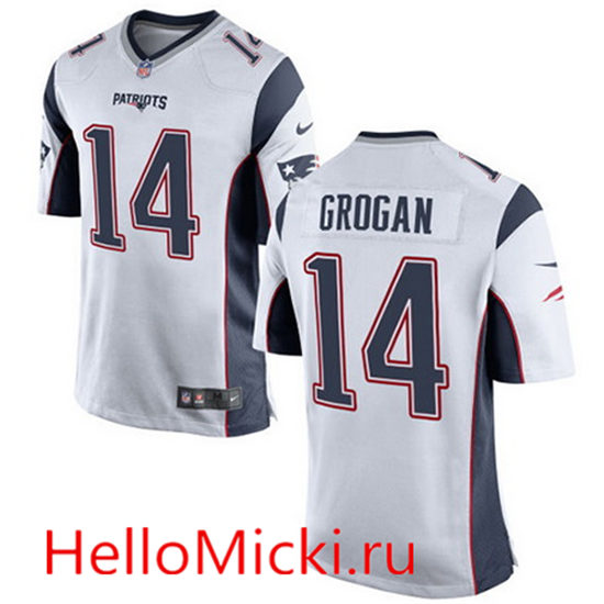 Youth New England Patriots Retired Player #14 Steve Grogan White Stitched NFL Nike Game Jersey