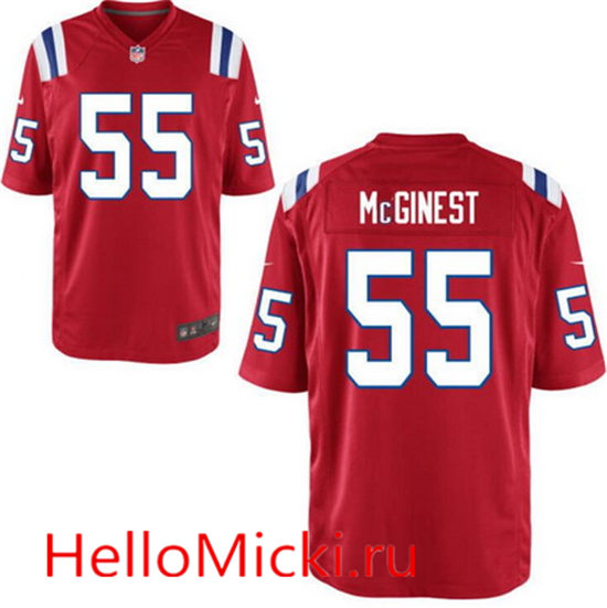 Youth New England Patriots Retired Player #55 Willie McGinest Red Stitched NFL Nike Game Jersey