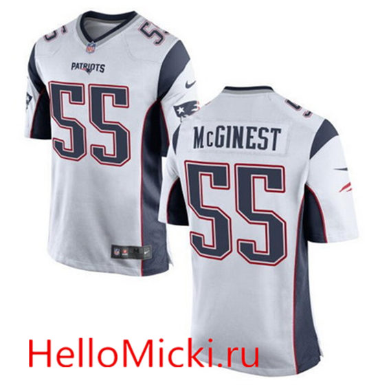Youth New England Patriots Retired Player #55 Willie McGinest White Stitched NFL Nike Game Jersey