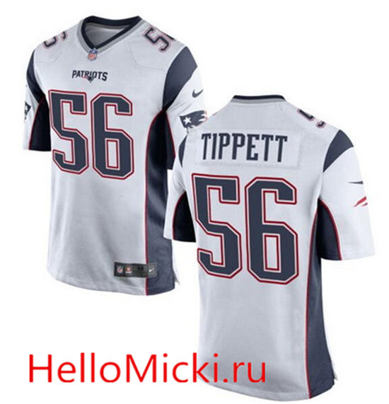 Youth New England Patriots Retired Player #56 Andre Tippett White Stitched NFL Nike Game Jersey