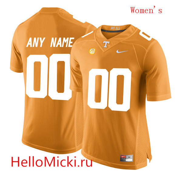 Women's Tennessee Volunteers Customized  College Football Limited Jersey - Orange