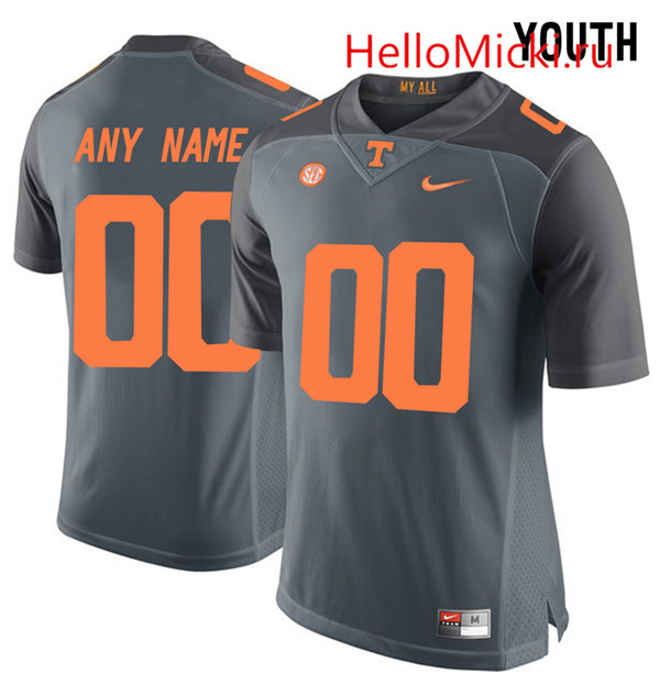 Youth Tennessee Volunteers Customized  College Football Limited Jersey - Grey