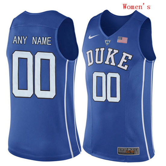 Women's Duke Blue Devils 2017 Blue V Neck Custom College Basketball Authentic Jersey 
