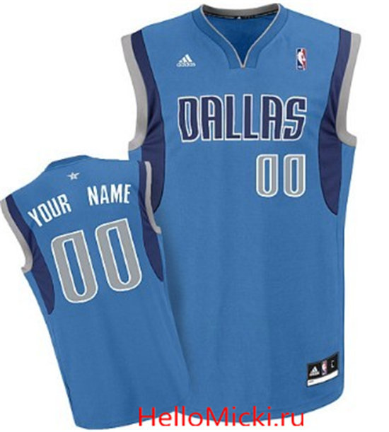 Mens Dallas Mavericks Customized Light Blue Jersey