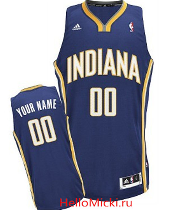 Mens Indiana Pacers Customized Navy Blue Jersey