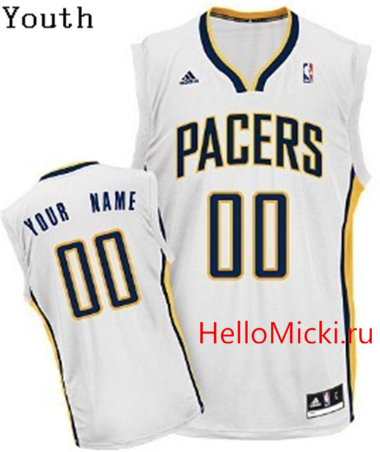 Kids Indiana Pacers Customized White Jersey