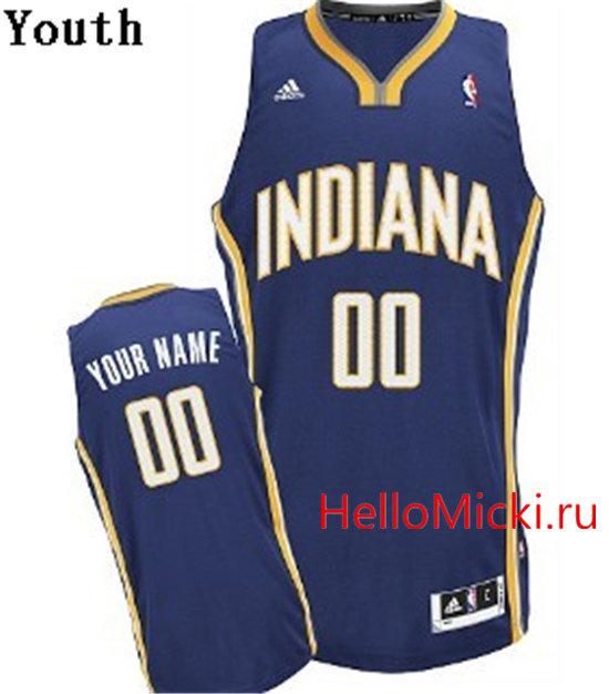 Kids Indiana Pacers Customized Navy Blue Jersey