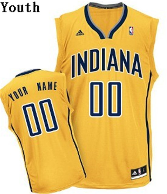 Kids Indiana Pacers Customized Yellow Jersey