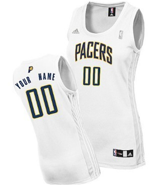 Womens Indiana Pacers Customized White Jersey