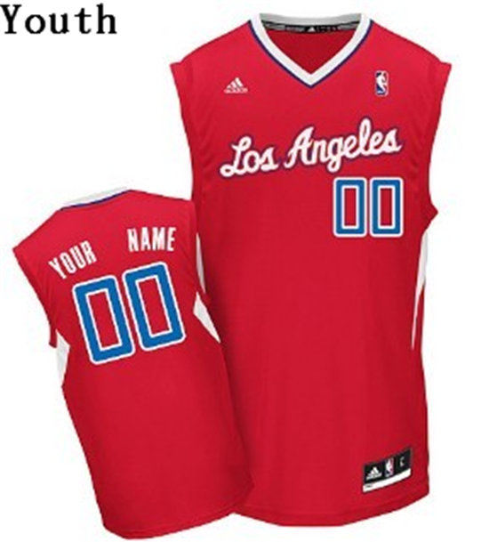 Kids Los Angeles Clippers Customized Red Jersey