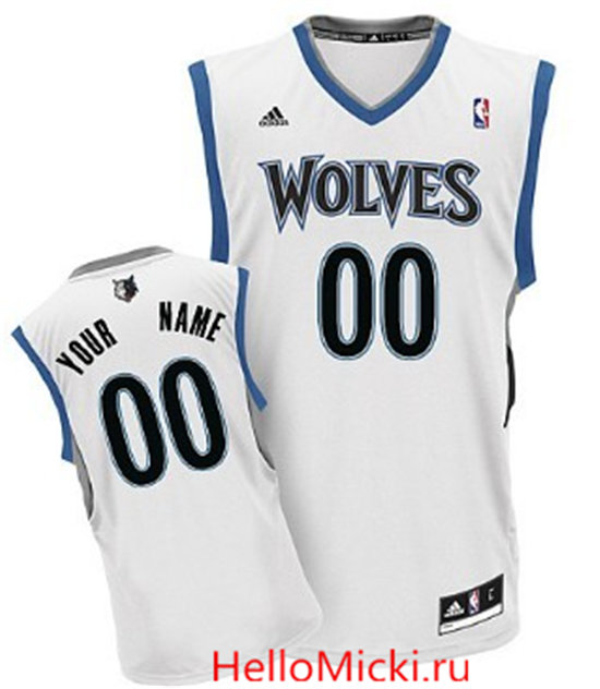 Men's Minnesota Timberwolves Customized White Jersey