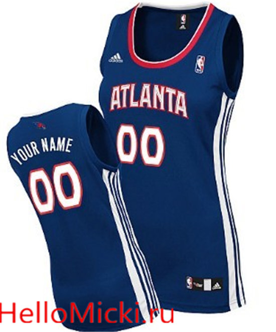 Womens Atlanta Hawks Customized Blue Jersey