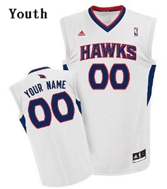 Kids Atlanta Hawks Customized White Jersey
