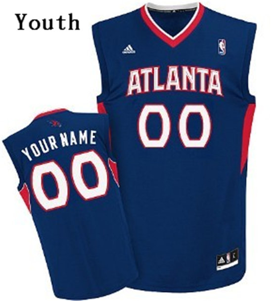 Kids Atlanta Hawks Customized Blue Jersey