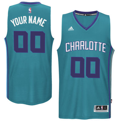 Mens Charlotte Hornets adidas Teal Custom Swingman Alternate Jersey