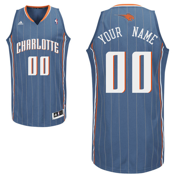 Men's adidas Charlotte Bobcats Custom Swingman Road Jersey