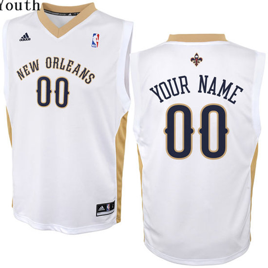 Youth adidas New Orleans Pelicans Custom Replica Home Jersey