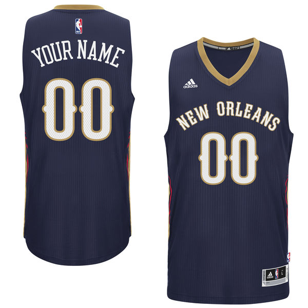 Men's New Orleans Pelicans adidas Navy Custom Swingman Road Jersey