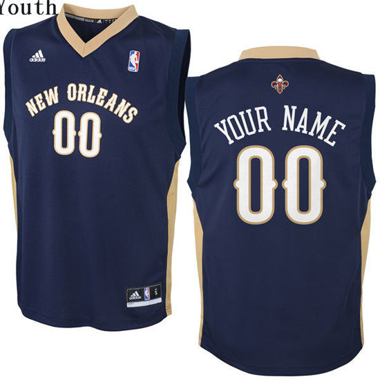 Youth adidas New Orleans Pelicans Custom Replica Road Jersey