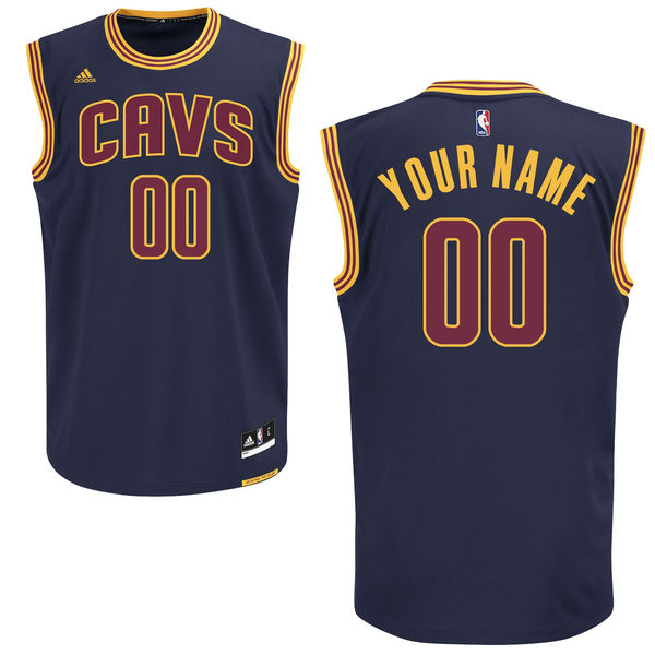 Mens adidas Cleveland Cavaliers Custom Alternate Jersey - Navy Blue