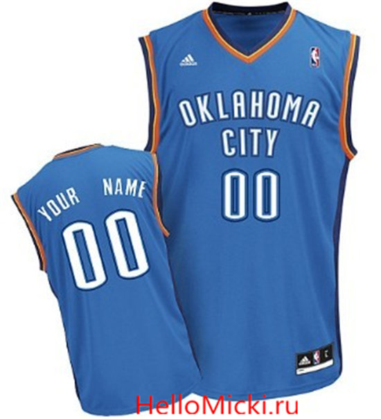 Mens Oklahoma City Thunder Customized Light Blue Jersey