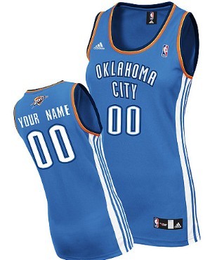 Womens Oklahoma City Thunder Customized Light Blue Jersey