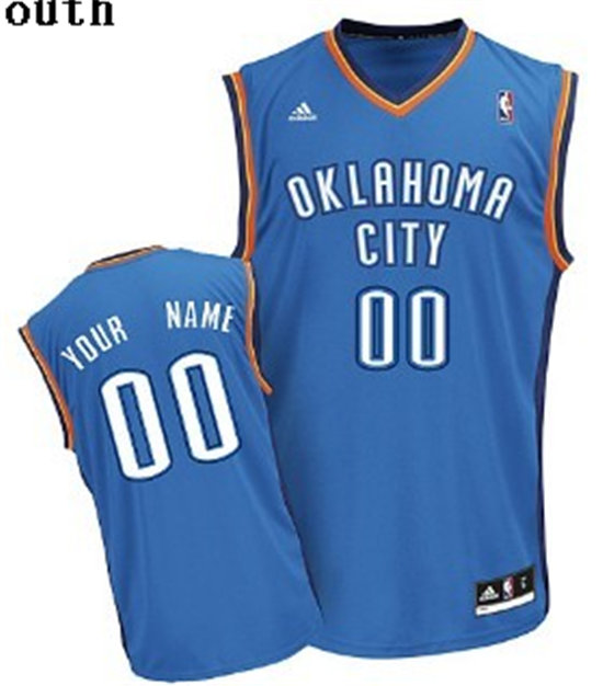 Kids Oklahoma City Thunder Customized Light Blue Jersey