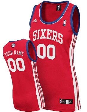 Womens Philadelphia 76ers Customized Red Jersey