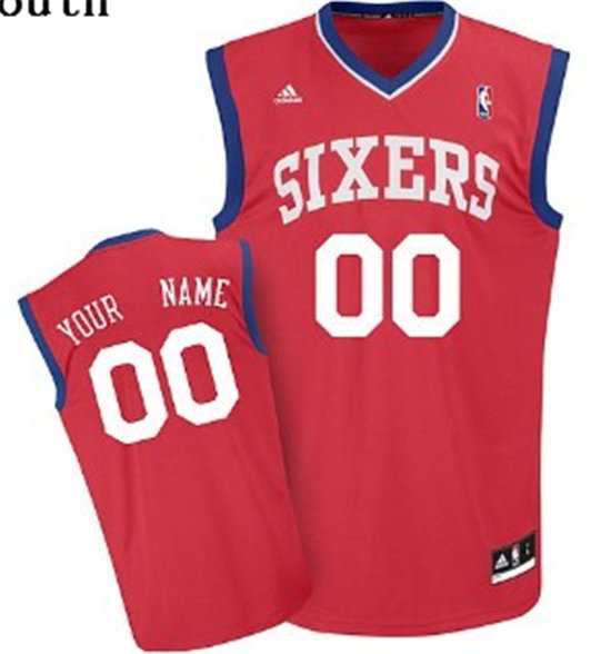 Kids Philadelphia 76ers Customized Red Jersey