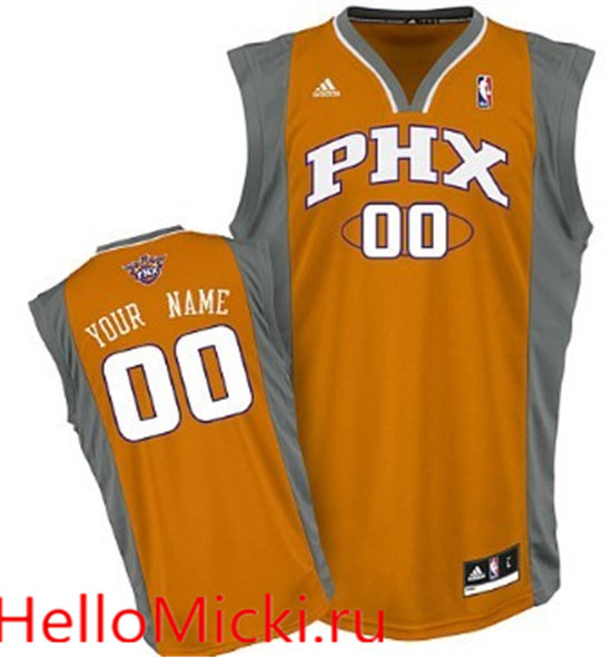 Mens Phoenix Suns Customized Orange Jersey