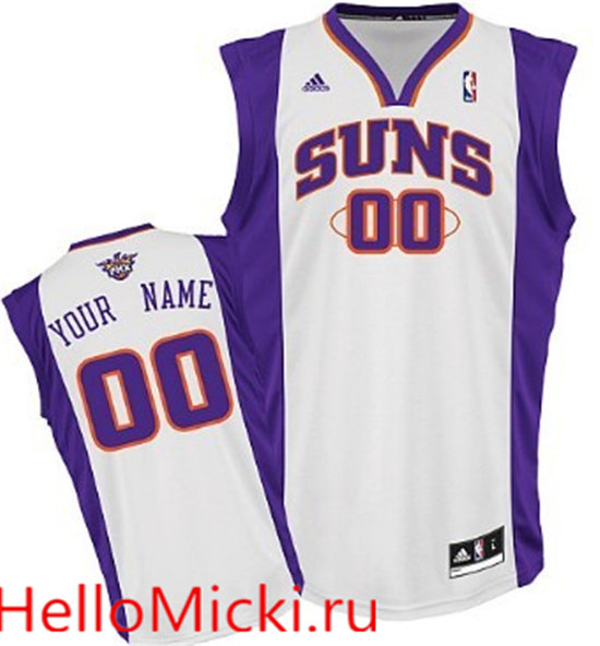 Mens Phoenix Suns Customized Adidas White Retro Jersey