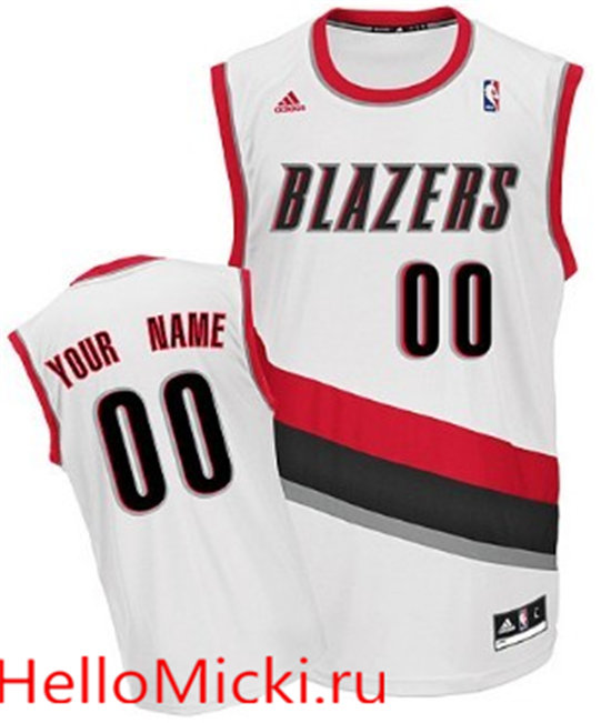 Mens Portland Trailblazers Customized White Jersey