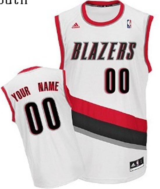 Kids Portland Trailblazers Customized White Jersey