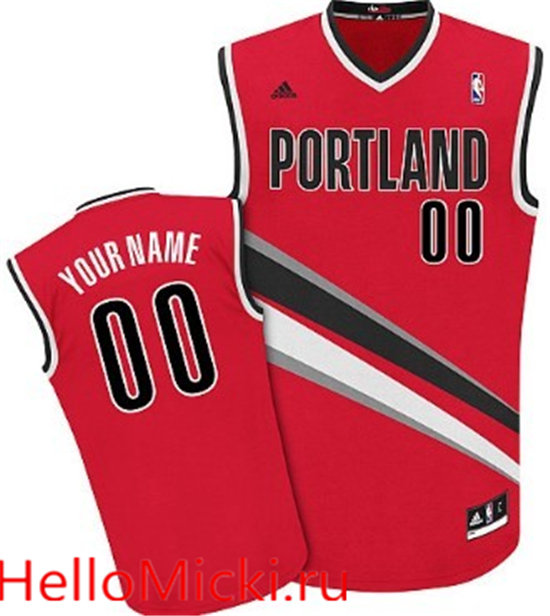 Mens Portland Trailblazers Customized Red Jersey