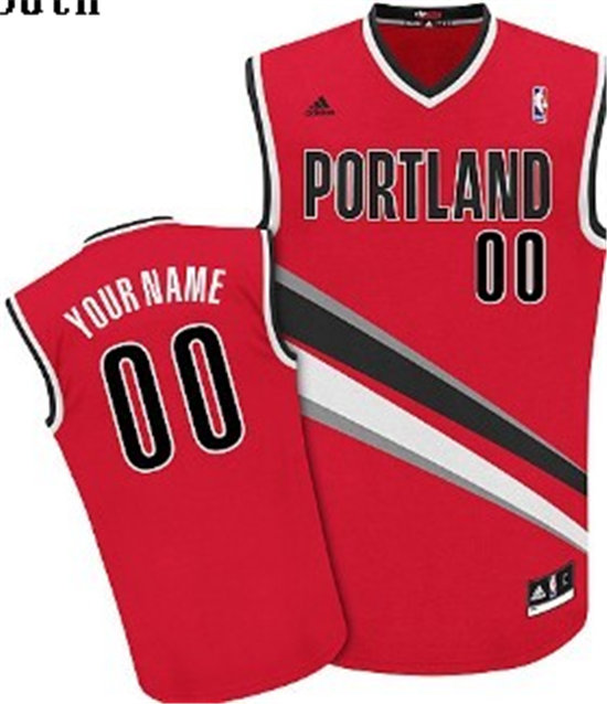 Kids Portland Trailblazers Customized Red Jersey