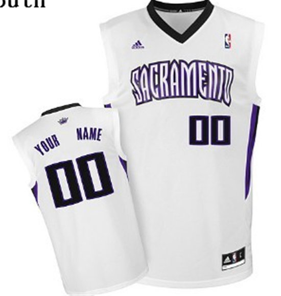 Kids Sacramento Kings Customized White Jersey