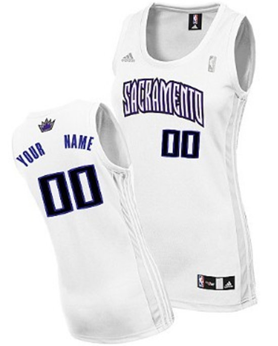 Womens Sacramento Kings Customized White Jersey