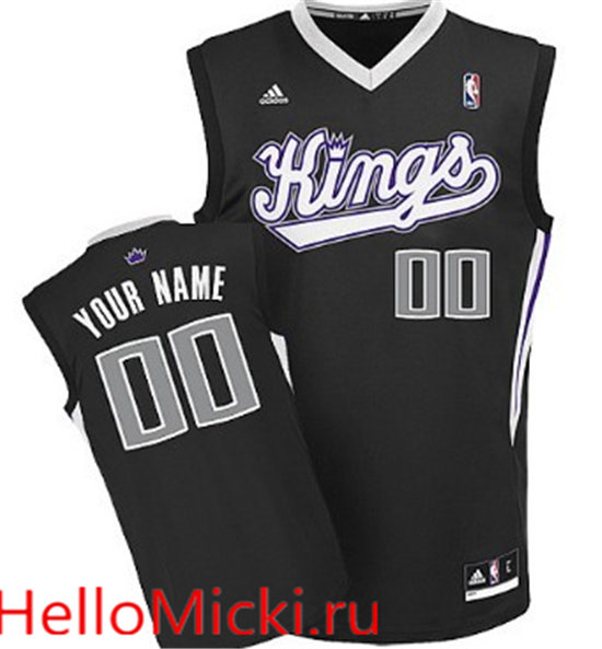 Mens Sacramento Kings Customized Black Jersey