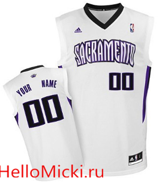 Mens Sacramento Kings Customized White Jersey