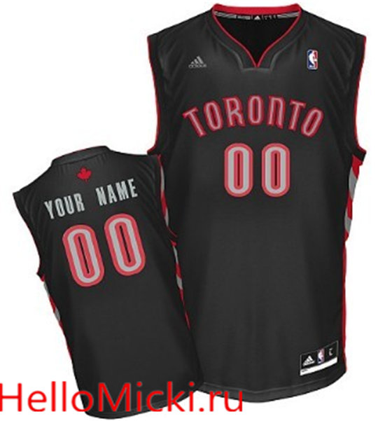 Mens Toronto Raptors Customized Black Jersey