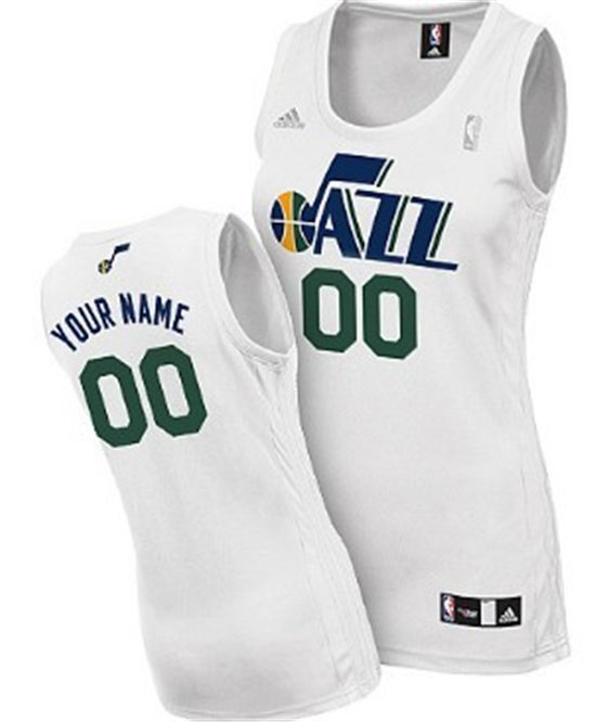 Womens Utah Jazz Customized White Jersey
