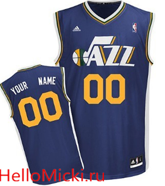 Mens Utah Jazz Customized Blue Jersey