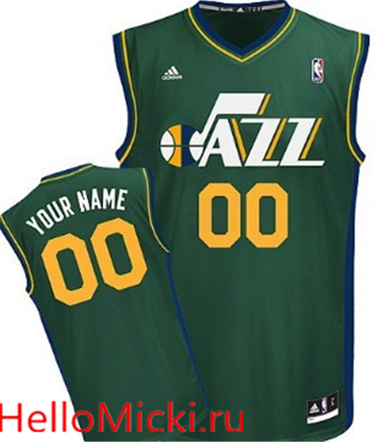 Mens Utah Jazz Customized Green Jersey