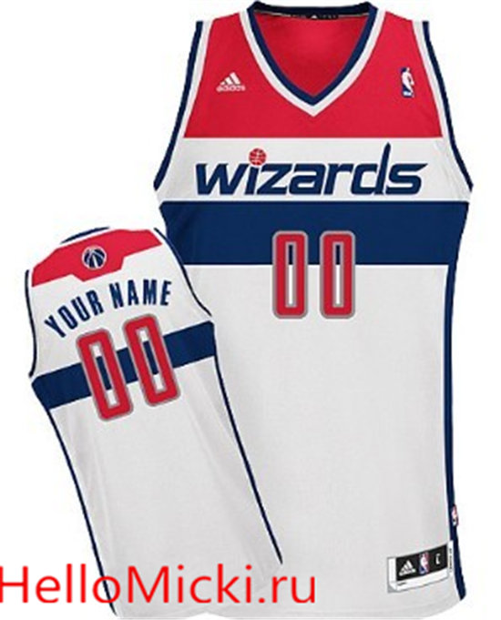 Mens Washington Wizards Customized White Jersey