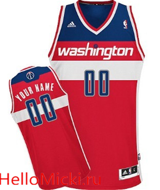 Mens Washington Wizards Customized Red Jersey