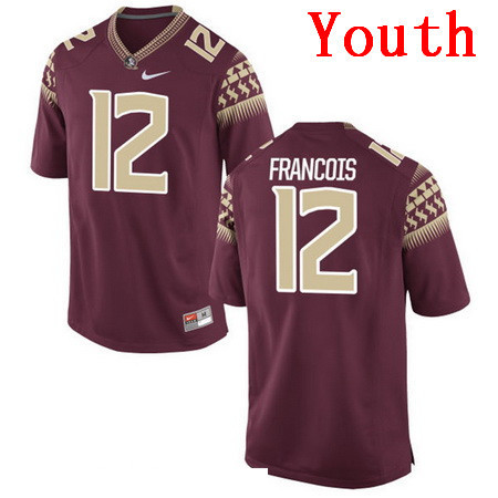 Youth Florida State Seminoles #12 Deondre Francois Red Stitched College Football 2016 Nike NCAA Jersey