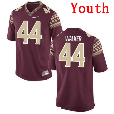 Youth Florida State Seminoles #44 DeMarcus Walker Red Stitched College Football 2016 Nike NCAA Jersey