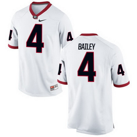 Men's Georgia Bulldogs #4 Champ Bailey White Stitched College Football 2016 Nike NCAA Jersey