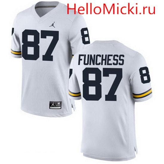 Youth Michigan Wolverines #87 Devin Funchess White Stitched College Football Brand Jordan NCAA Jersey
