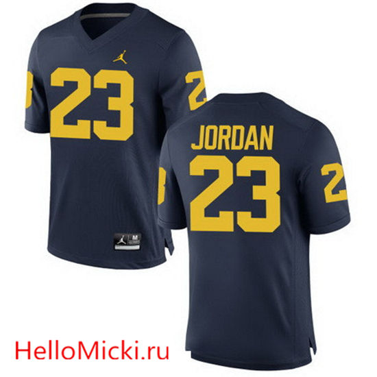 Men's Michigan Wolverines #23 Michael Jordan Navy Blue Stitched College Football Brand Jordan NCAA Jersey